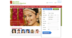 Desktop Screenshot of gurukkalmatrimonysites.com