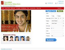Tablet Screenshot of gurukkalmatrimonysites.com